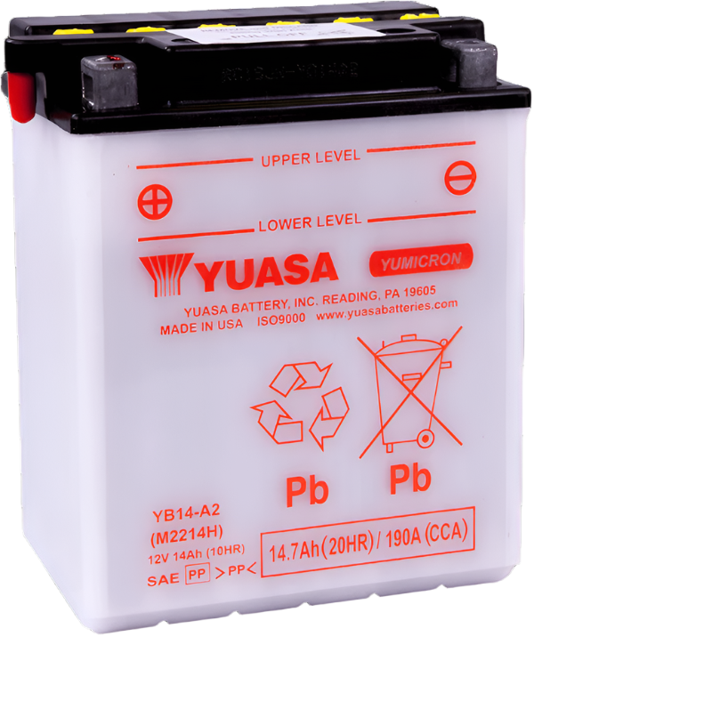 Batería YB14-A2 Yuasa PowerSport (cargo por núcleo de $10)