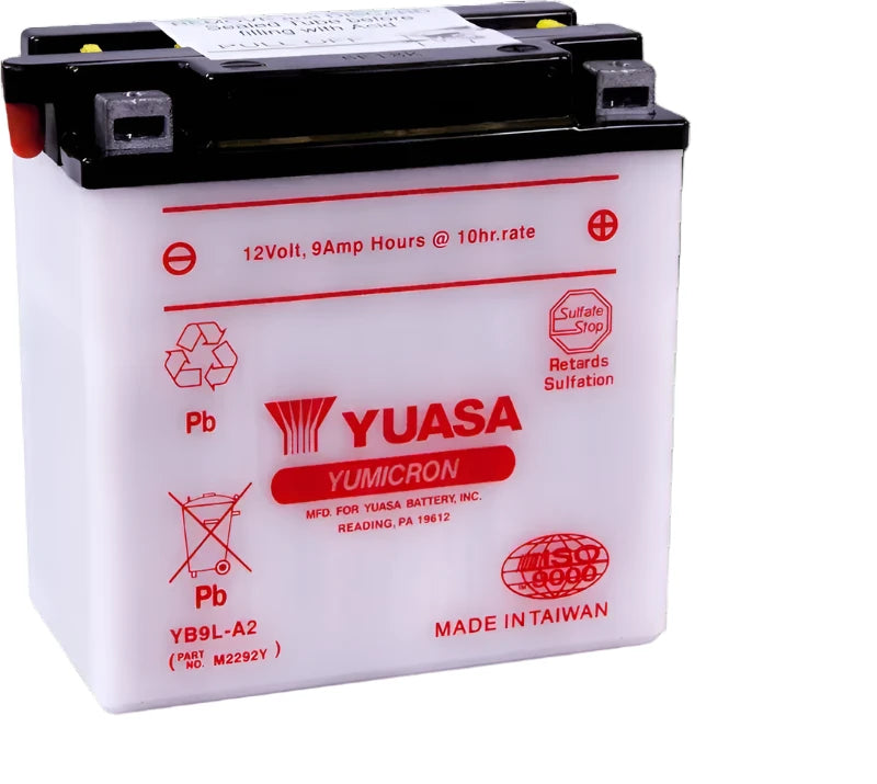 Batería YB9L-A2 Yuasa PowerSport (cargo por núcleo de $10)