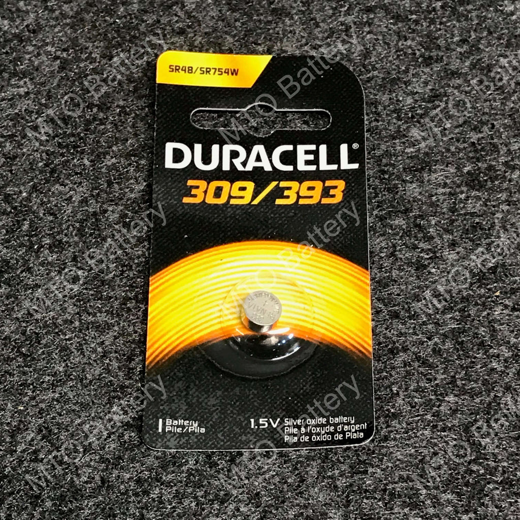 309/393 Duracell 1.5V Silver Oxide Coin Cell D309/393