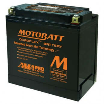 MBTX20UHD MOTOBATT PowerSport Battery ($10 Core Charge)