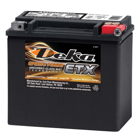 ETX16L East Penn PowerSport Battery ($10 Core Charge)