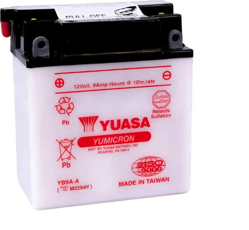 YB9A-A Yuasa PowerSport Battery ($10 Core Charge)