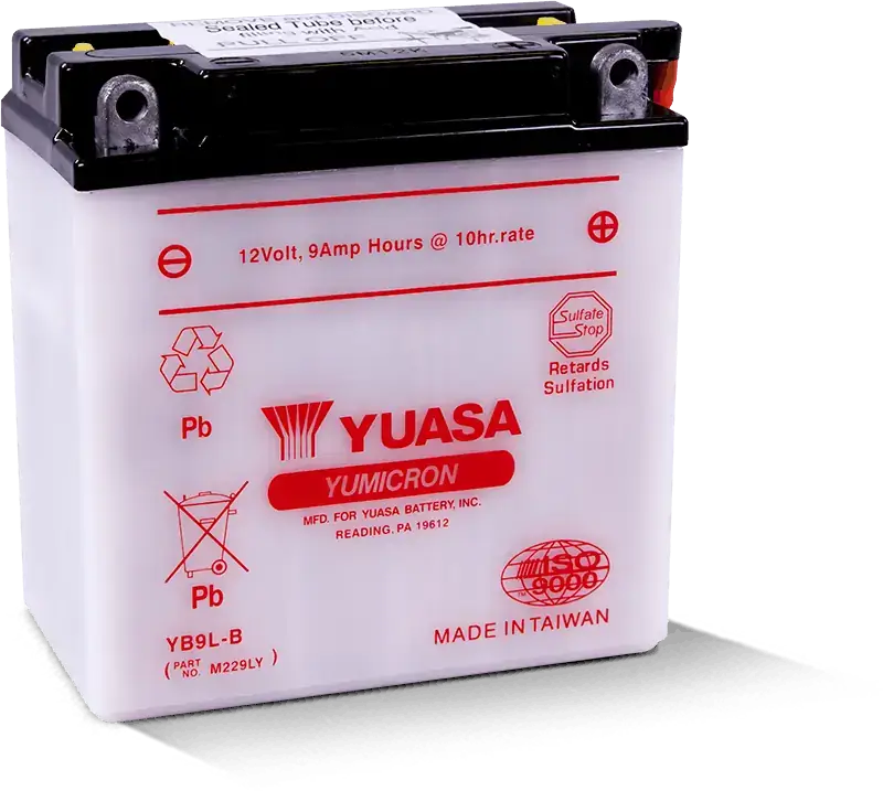 YB9L-B Yuasa PowerSport Battery ($10 Core Charge)